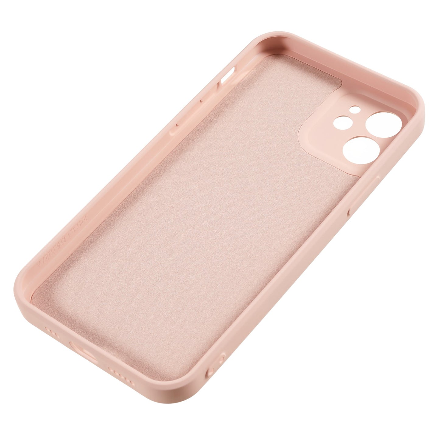 For iPhone 12 6.1 inch Rubberized TPU Phone Case Fiber Lining Fall Proof Protective Cover
