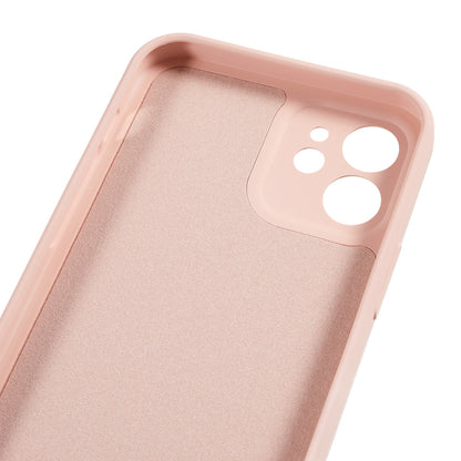 For iPhone 12 6.1 inch Rubberized TPU Phone Case Fiber Lining Fall Proof Protective Cover