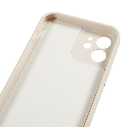 For iPhone 12 6.1 inch Rubberized TPU Phone Case Fiber Lining Fall Proof Protective Cover