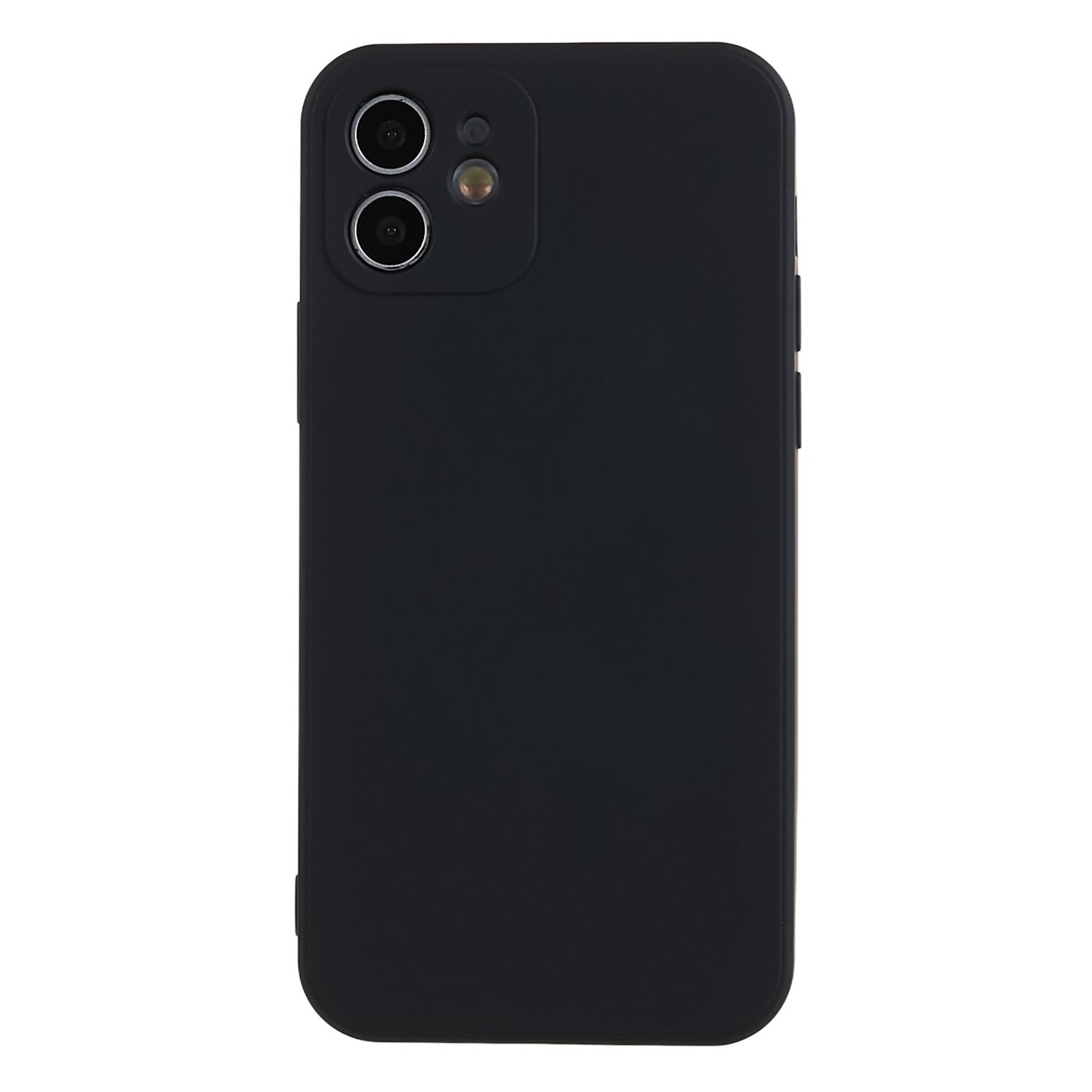 For iPhone 12 6.1 inch Rubberized TPU Phone Case Fiber Lining Fall Proof Protective Cover