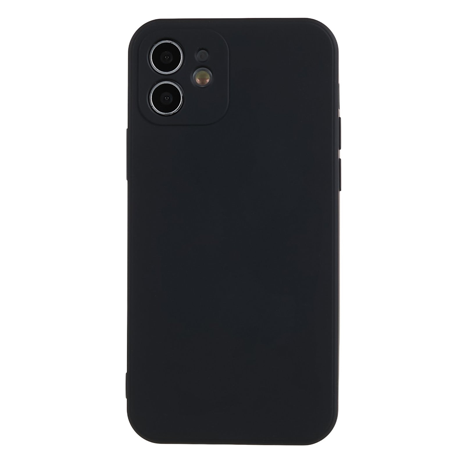 For iPhone 12 6.1 inch Rubberized TPU Phone Case Fiber Lining Fall Proof Protective Cover