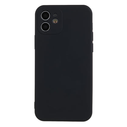 For iPhone 12 6.1 inch Rubberized TPU Phone Case Fiber Lining Fall Proof Protective Cover