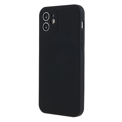 For iPhone 12 6.1 inch Rubberized TPU Phone Case Fiber Lining Fall Proof Protective Cover