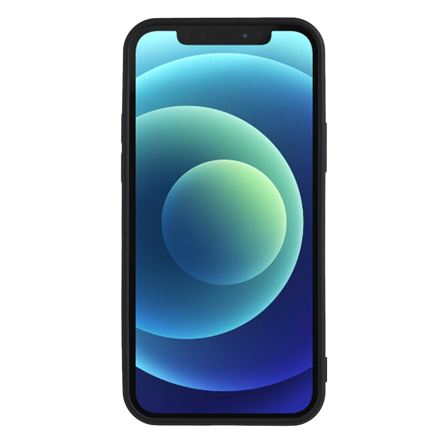 For iPhone 12 6.1 inch Rubberized TPU Phone Case Fiber Lining Fall Proof Protective Cover