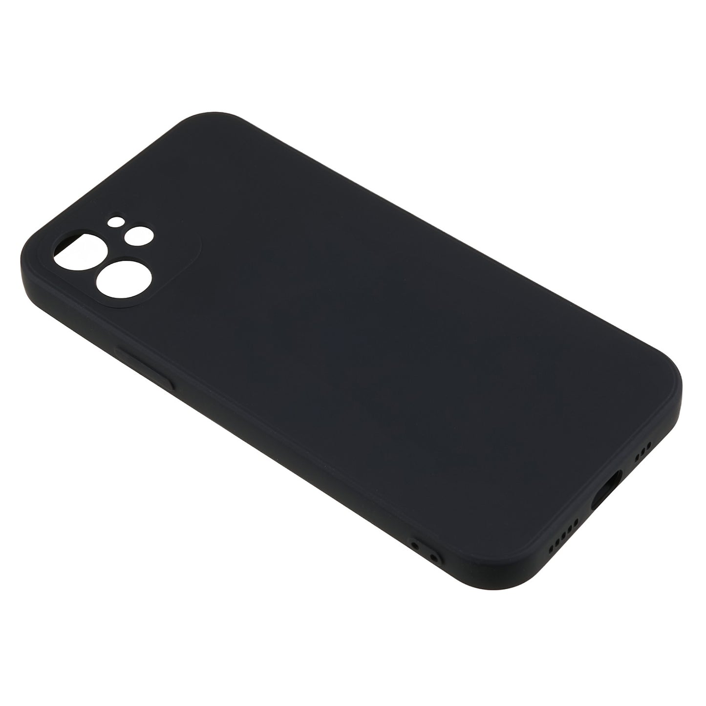 For iPhone 12 6.1 inch Rubberized TPU Phone Case Fiber Lining Fall Proof Protective Cover