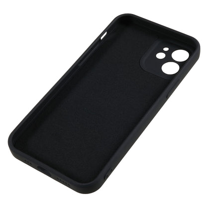 For iPhone 12 6.1 inch Rubberized TPU Phone Case Fiber Lining Fall Proof Protective Cover