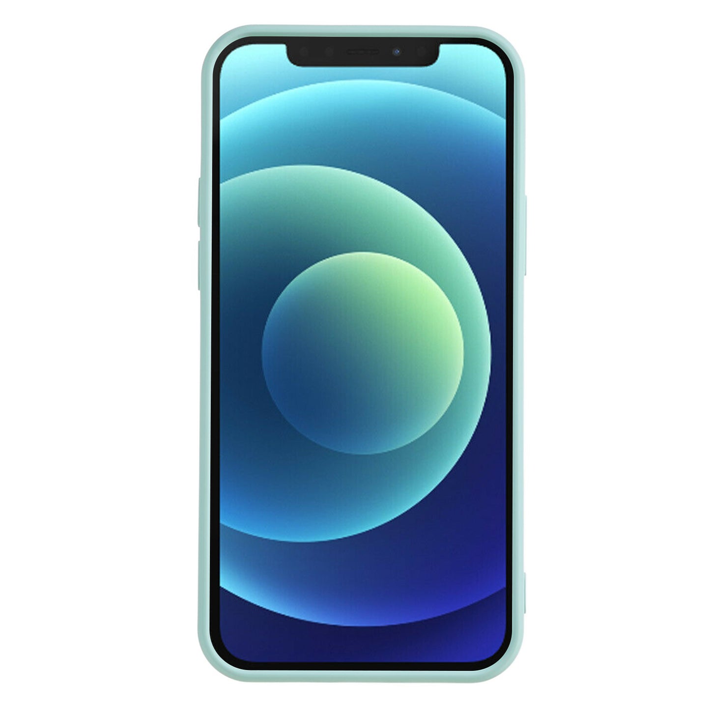 For iPhone 12 6.1 inch Rubberized TPU Phone Case Fiber Lining Fall Proof Protective Cover