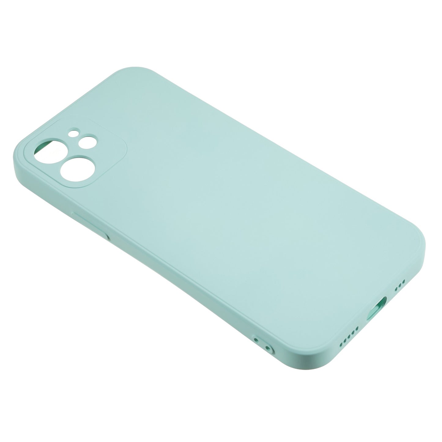 For iPhone 12 6.1 inch Rubberized TPU Phone Case Fiber Lining Fall Proof Protective Cover