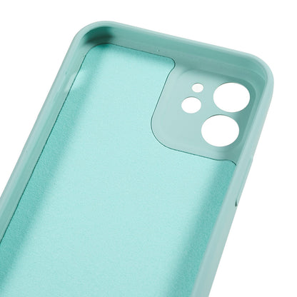 For iPhone 12 6.1 inch Rubberized TPU Phone Case Fiber Lining Fall Proof Protective Cover