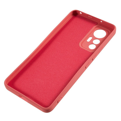 For Xiaomi 12 Lite 5G Rubberized TPU Phone Shockproof Case Fiber Lining Protective Cover