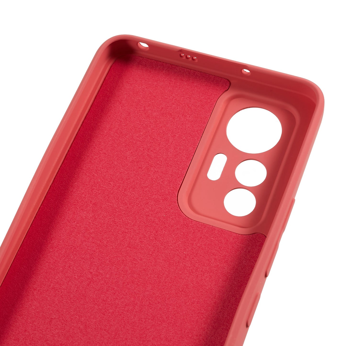 For Xiaomi 12 Lite 5G Rubberized TPU Phone Shockproof Case Fiber Lining Protective Cover