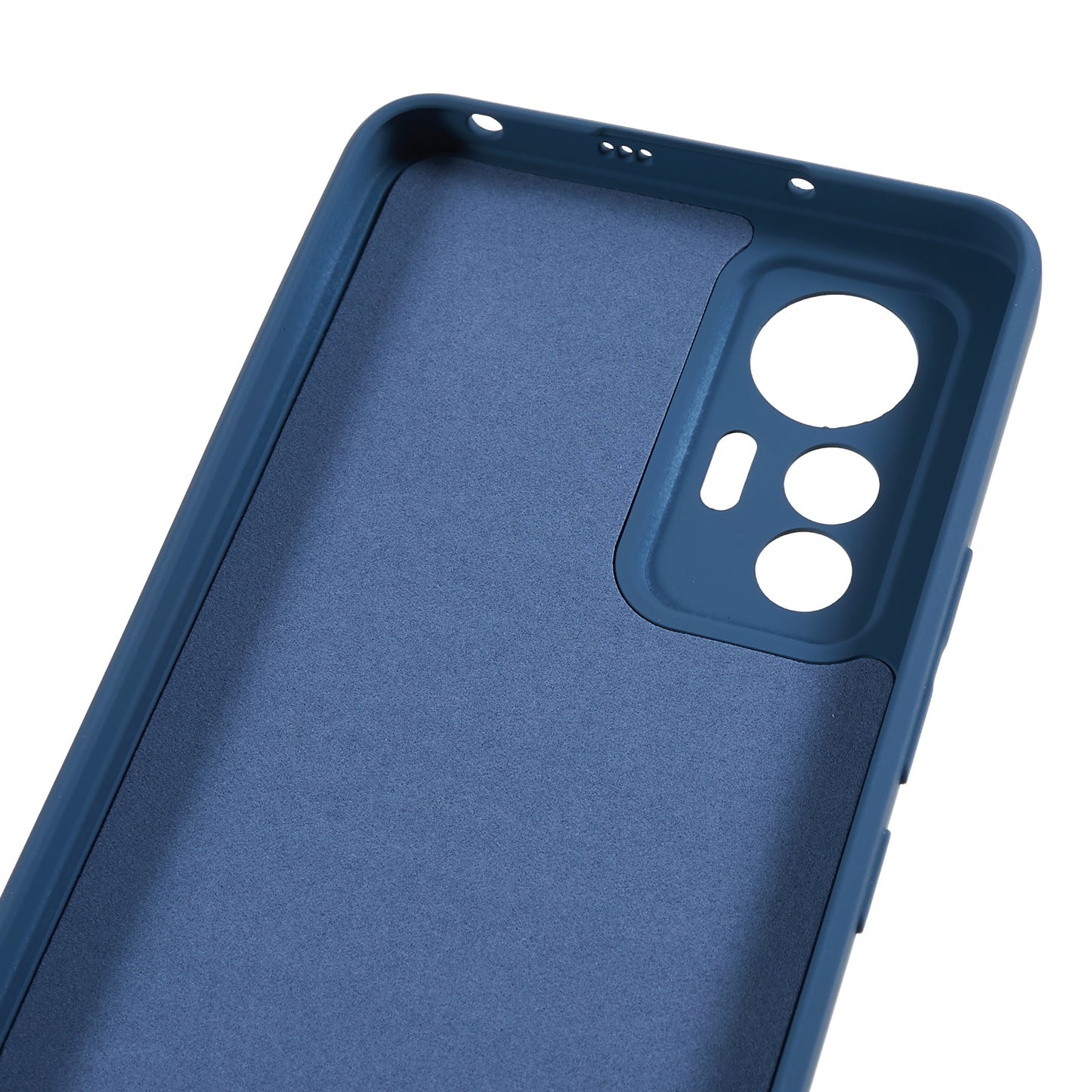 For Xiaomi 12 Lite 5G Rubberized TPU Phone Shockproof Case Fiber Lining Protective Cover