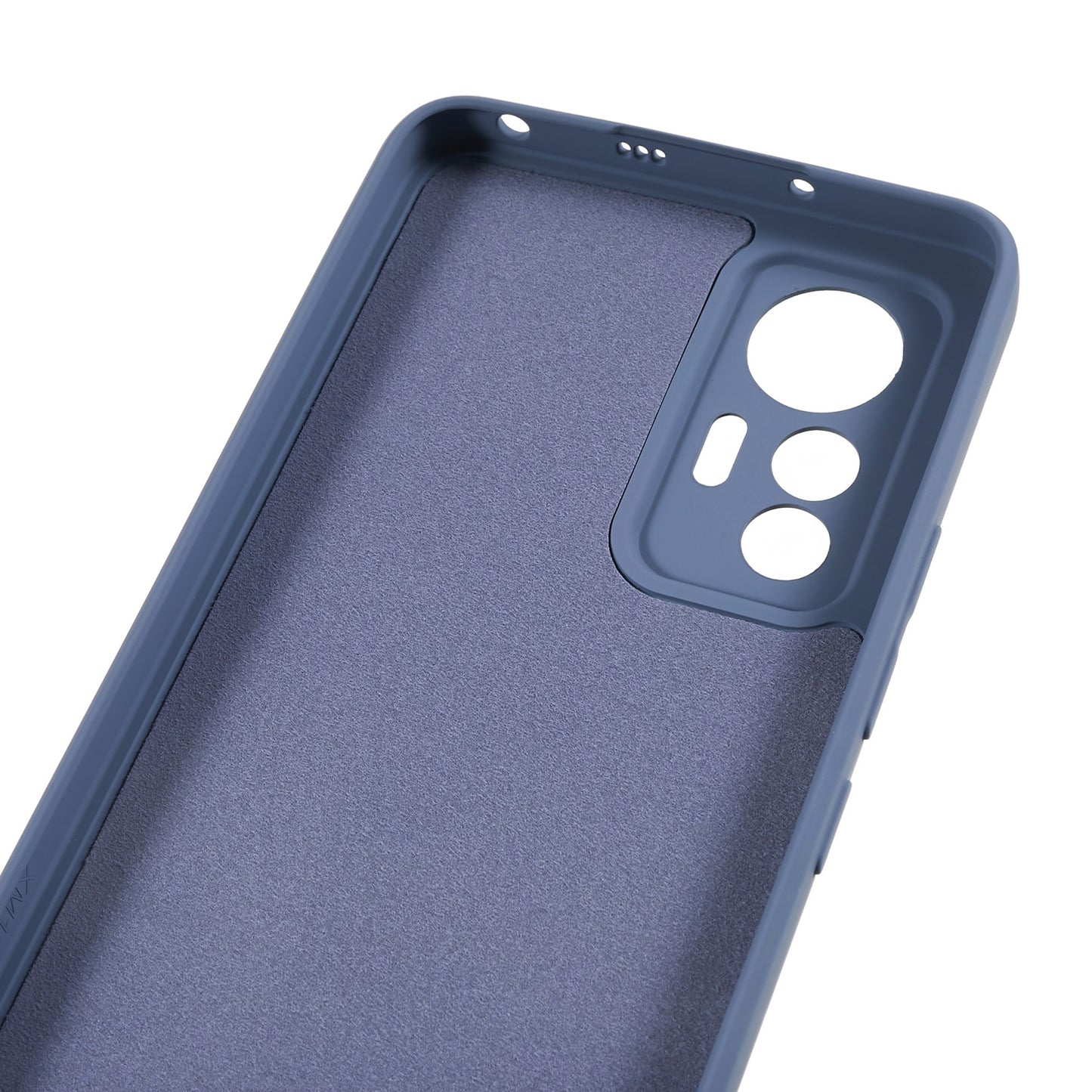 For Xiaomi 12 Lite 5G Rubberized TPU Phone Shockproof Case Fiber Lining Protective Cover