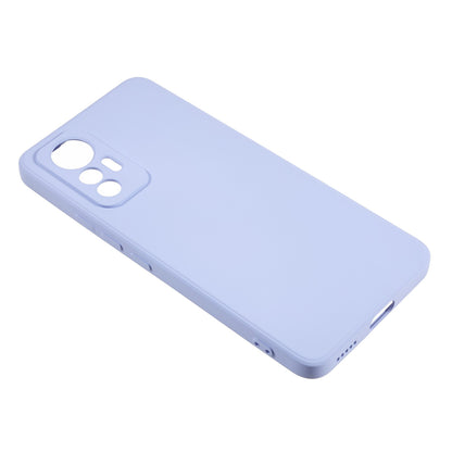 For Xiaomi 12 Lite 5G Rubberized TPU Phone Shockproof Case Fiber Lining Protective Cover