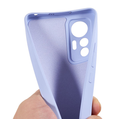 For Xiaomi 12 Lite 5G Rubberized TPU Phone Shockproof Case Fiber Lining Protective Cover