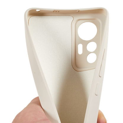 For Xiaomi 12 Lite 5G Rubberized TPU Phone Shockproof Case Fiber Lining Protective Cover