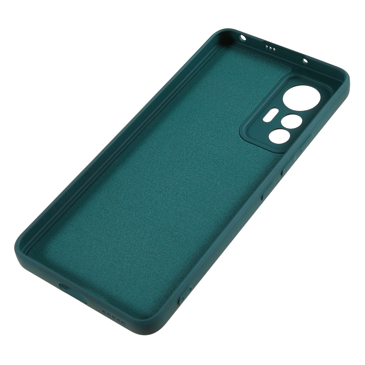 For Xiaomi 12 Lite 5G Rubberized TPU Phone Shockproof Case Fiber Lining Protective Cover