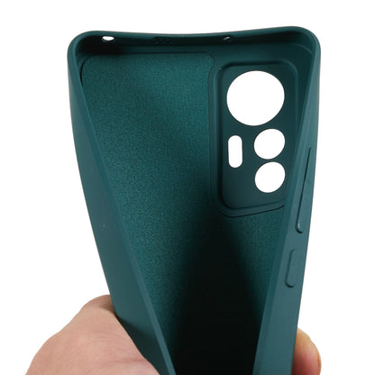 For Xiaomi 12 Lite 5G Rubberized TPU Phone Shockproof Case Fiber Lining Protective Cover