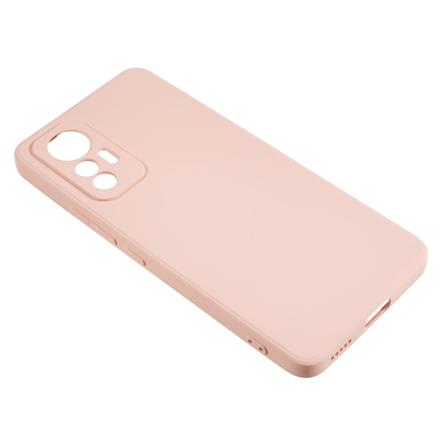 For Xiaomi 12 Lite 5G Rubberized TPU Phone Shockproof Case Fiber Lining Protective Cover