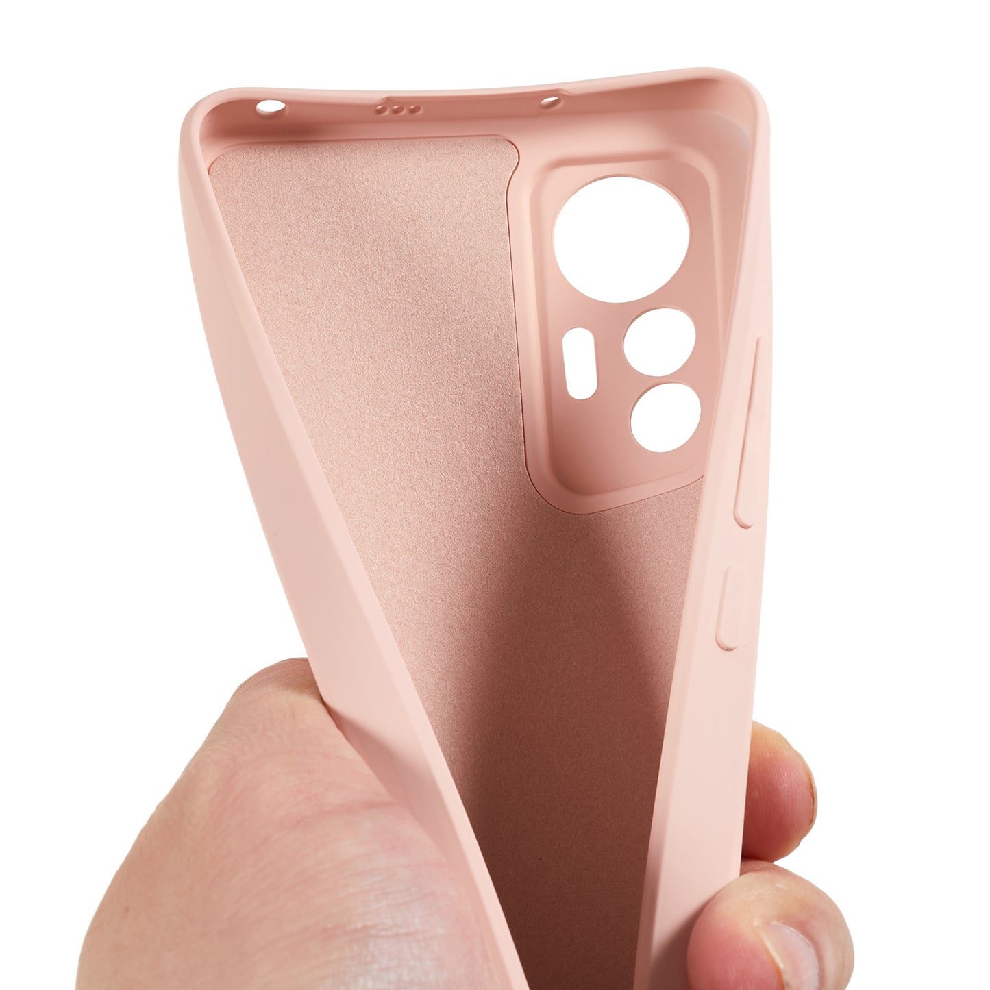 For Xiaomi 12 Lite 5G Rubberized TPU Phone Shockproof Case Fiber Lining Protective Cover