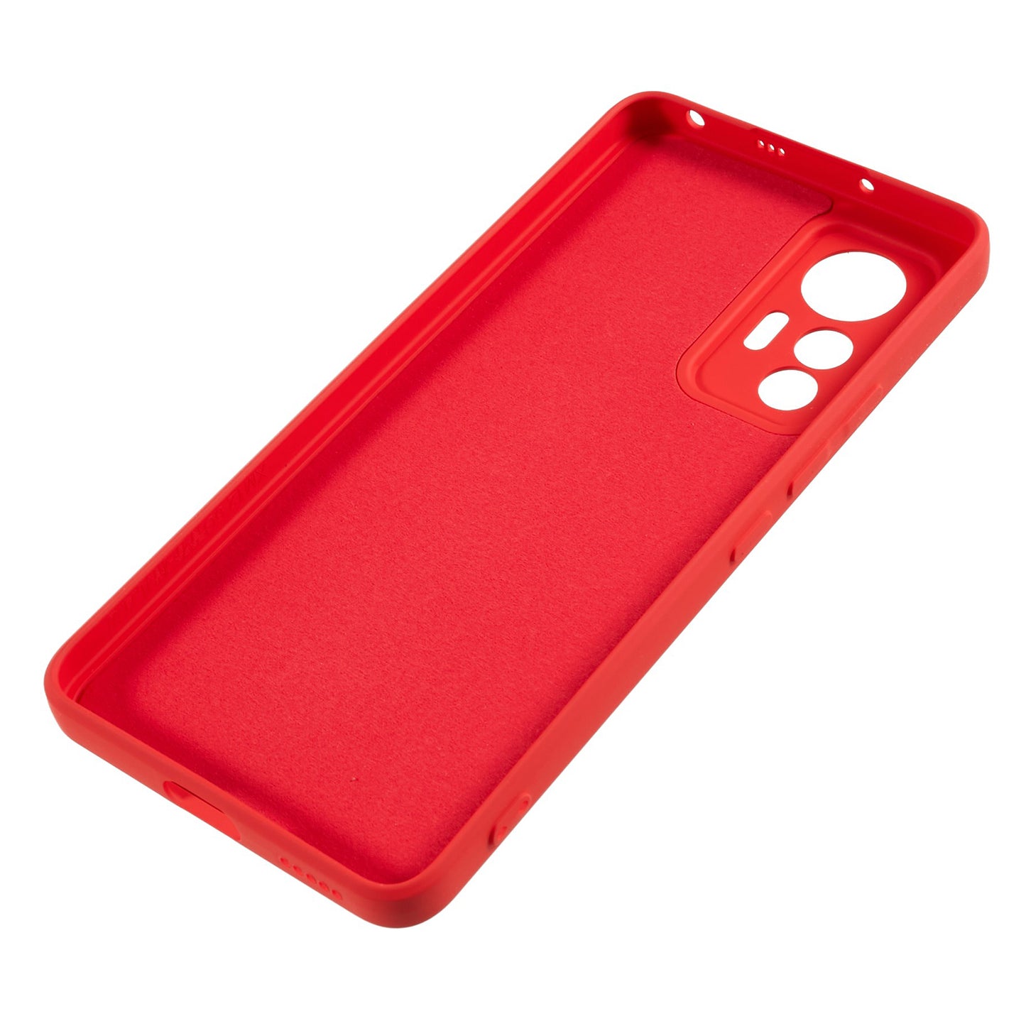 For Xiaomi 12 Lite 5G Rubberized TPU Phone Shockproof Case Fiber Lining Protective Cover