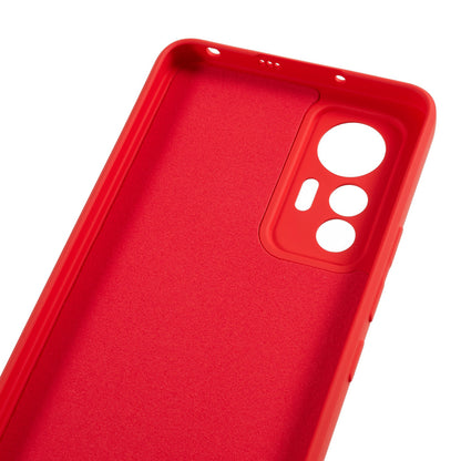 For Xiaomi 12 Lite 5G Rubberized TPU Phone Shockproof Case Fiber Lining Protective Cover
