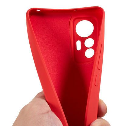 For Xiaomi 12 Lite 5G Rubberized TPU Phone Shockproof Case Fiber Lining Protective Cover