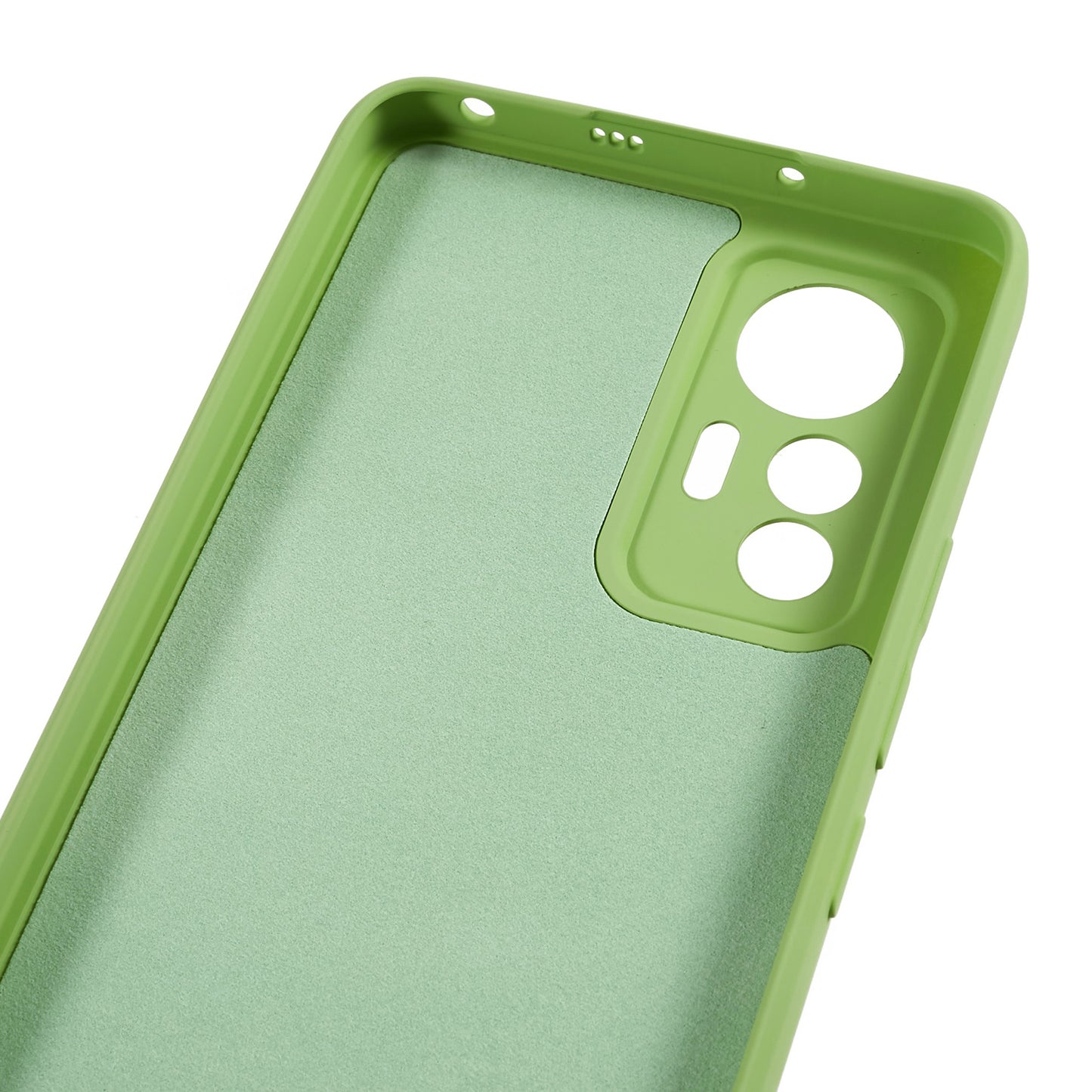For Xiaomi 12 Lite 5G Rubberized TPU Phone Shockproof Case Fiber Lining Protective Cover