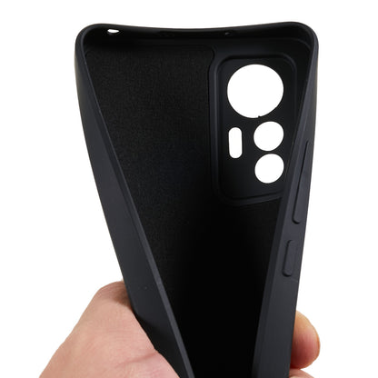 For Xiaomi 12 Lite 5G Rubberized TPU Phone Shockproof Case Fiber Lining Protective Cover