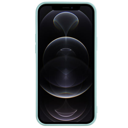 For iPhone 12 Pro Max 6.7 inch Soft TPU Drop-proof Rubberized Cover Fiber Lining Cushion Phone Case