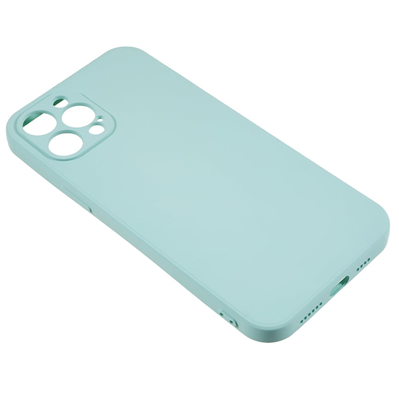 For iPhone 12 Pro Max 6.7 inch Soft TPU Drop-proof Rubberized Cover Fiber Lining Cushion Phone Case