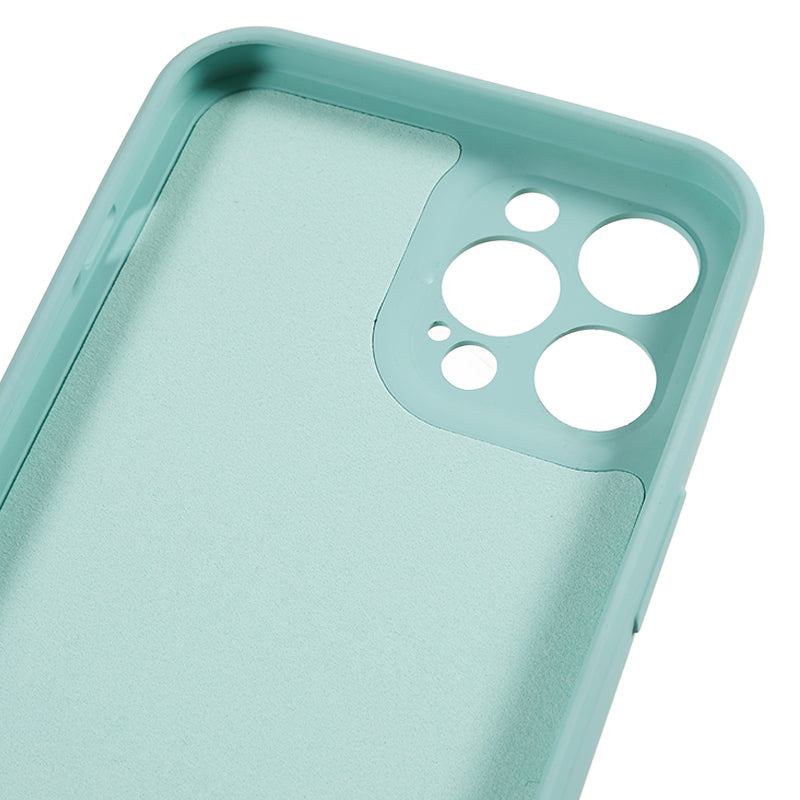 For iPhone 12 Pro Max 6.7 inch Soft TPU Drop-proof Rubberized Cover Fiber Lining Cushion Phone Case