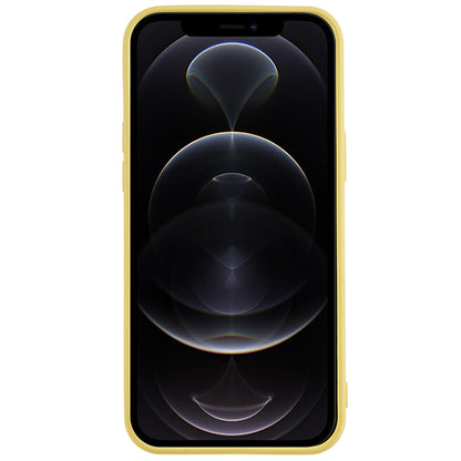 For iPhone 12 Pro Max 6.7 inch Soft TPU Drop-proof Rubberized Cover Fiber Lining Cushion Phone Case