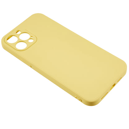 For iPhone 12 Pro Max 6.7 inch Soft TPU Drop-proof Rubberized Cover Fiber Lining Cushion Phone Case