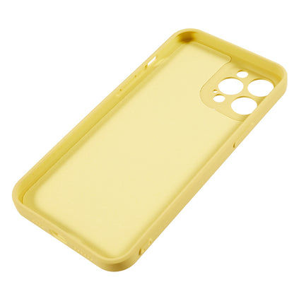 For iPhone 12 Pro Max 6.7 inch Soft TPU Drop-proof Rubberized Cover Fiber Lining Cushion Phone Case