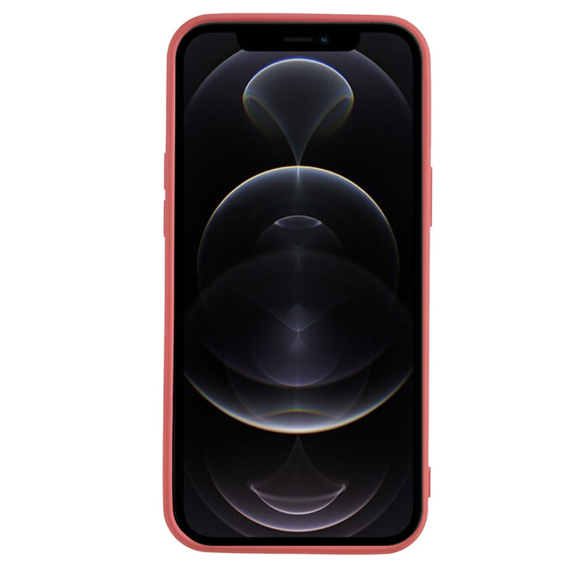 For iPhone 12 Pro Max 6.7 inch Soft TPU Drop-proof Rubberized Cover Fiber Lining Cushion Phone Case