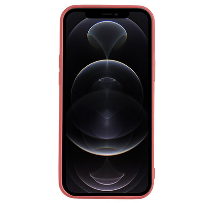 For iPhone 12 Pro Max 6.7 inch Soft TPU Drop-proof Rubberized Cover Fiber Lining Cushion Phone Case