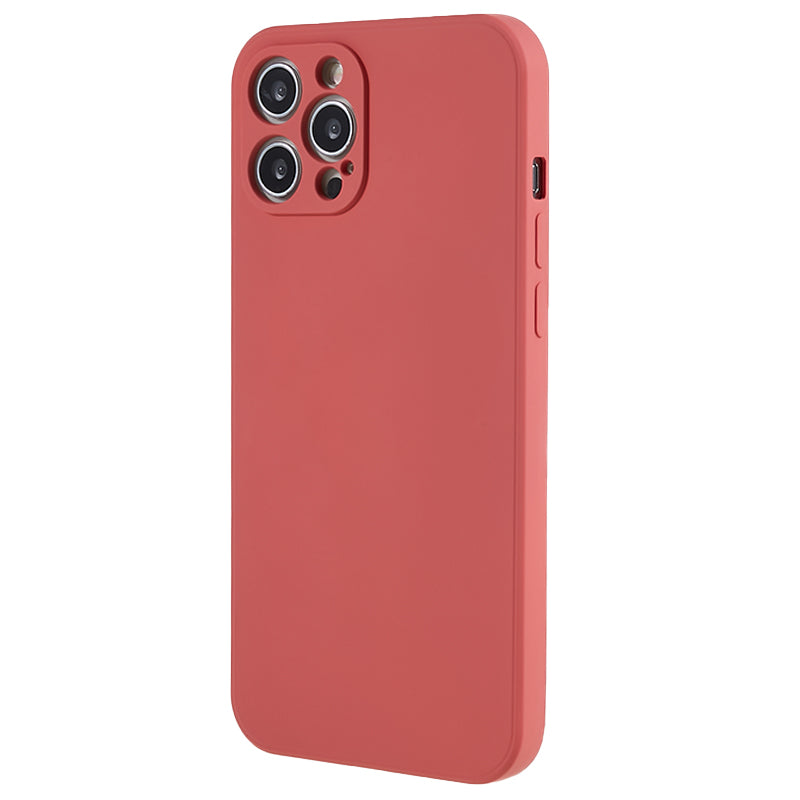 For iPhone 12 Pro Max 6.7 inch Soft TPU Drop-proof Rubberized Cover Fiber Lining Cushion Phone Case