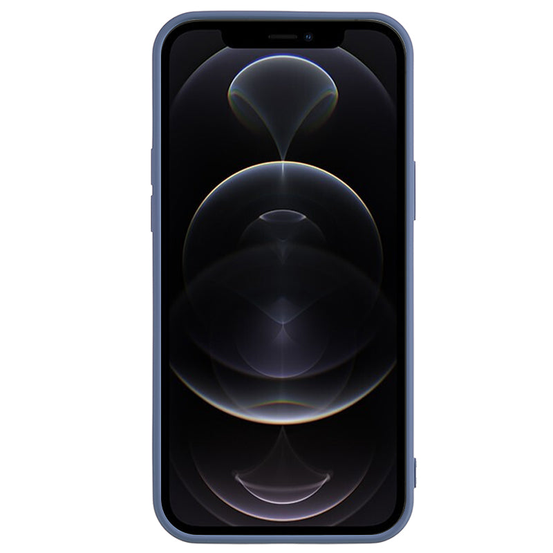 For iPhone 12 Pro Max 6.7 inch Soft TPU Drop-proof Rubberized Cover Fiber Lining Cushion Phone Case