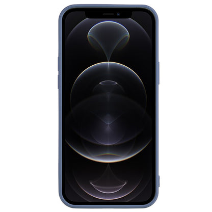 For iPhone 12 Pro Max 6.7 inch Soft TPU Drop-proof Rubberized Cover Fiber Lining Cushion Phone Case