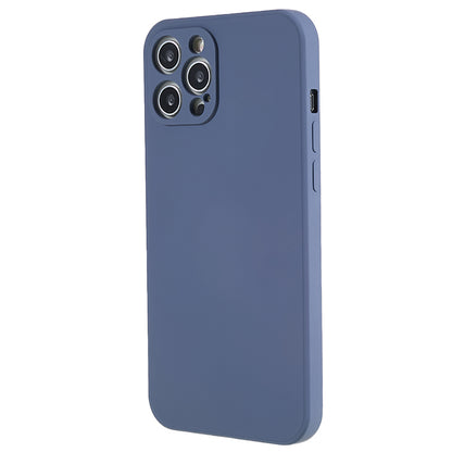 For iPhone 12 Pro Max 6.7 inch Soft TPU Drop-proof Rubberized Cover Fiber Lining Cushion Phone Case