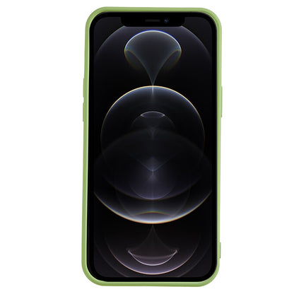 For iPhone 12 Pro Max 6.7 inch Soft TPU Drop-proof Rubberized Cover Fiber Lining Cushion Phone Case