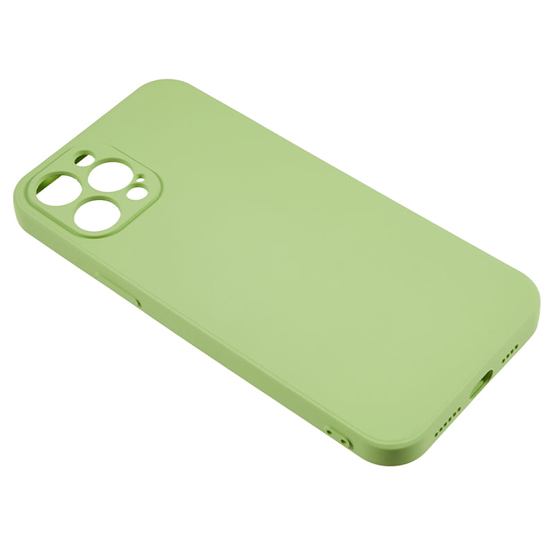 For iPhone 12 Pro Max 6.7 inch Soft TPU Drop-proof Rubberized Cover Fiber Lining Cushion Phone Case