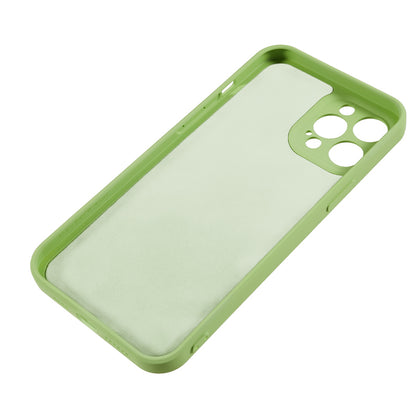 For iPhone 12 Pro Max 6.7 inch Soft TPU Drop-proof Rubberized Cover Fiber Lining Cushion Phone Case