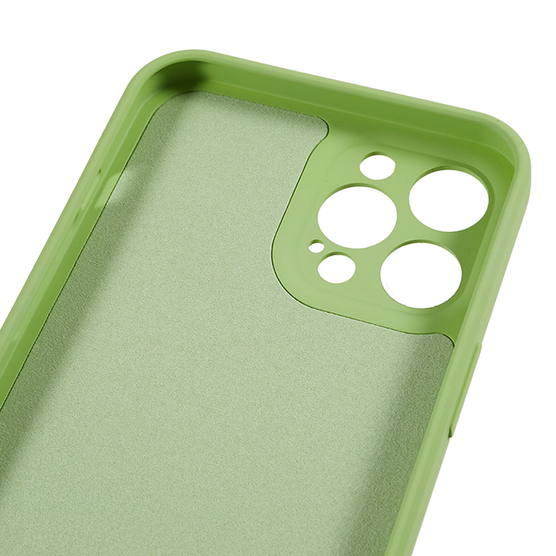 For iPhone 12 Pro Max 6.7 inch Soft TPU Drop-proof Rubberized Cover Fiber Lining Cushion Phone Case