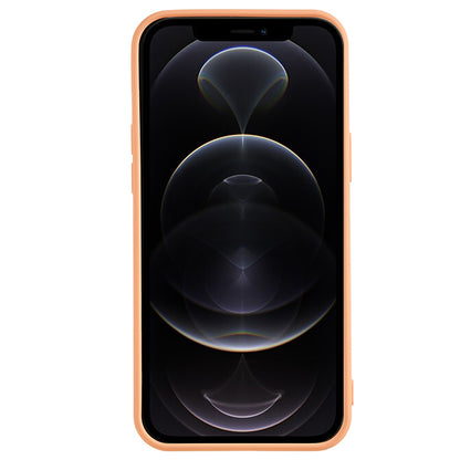 For iPhone 12 Pro Max 6.7 inch Soft TPU Drop-proof Rubberized Cover Fiber Lining Cushion Phone Case