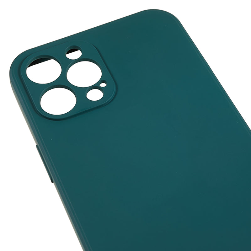 For iPhone 12 Pro Max 6.7 inch Soft TPU Drop-proof Rubberized Cover Fiber Lining Cushion Phone Case