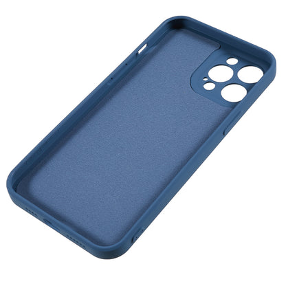 For iPhone 12 Pro Max 6.7 inch Soft TPU Drop-proof Rubberized Cover Fiber Lining Cushion Phone Case