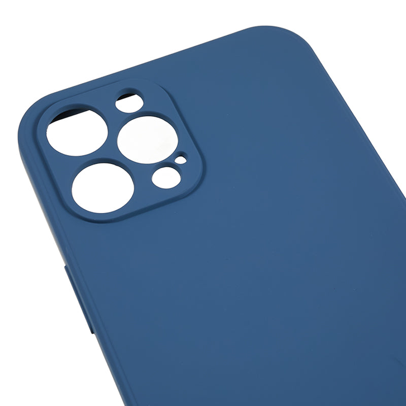 For iPhone 12 Pro Max 6.7 inch Soft TPU Drop-proof Rubberized Cover Fiber Lining Cushion Phone Case