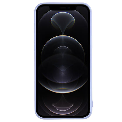 For iPhone 12 Pro Max 6.7 inch Soft TPU Drop-proof Rubberized Cover Fiber Lining Cushion Phone Case